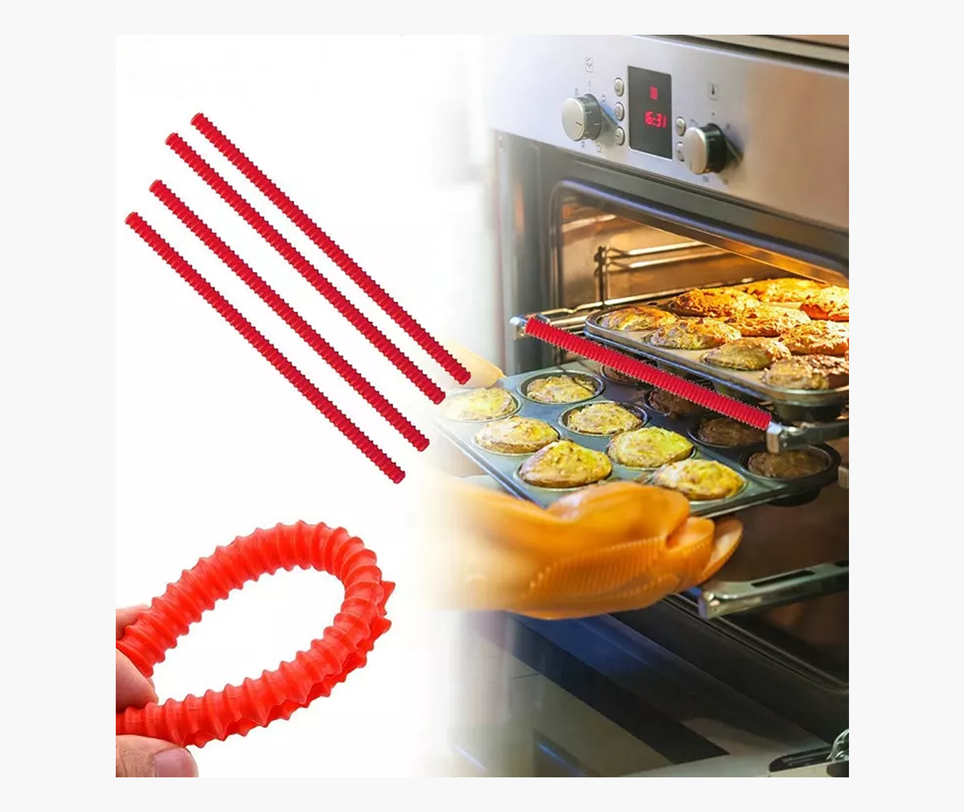 HIC Silicone Oven Rack Guard Set of 2
